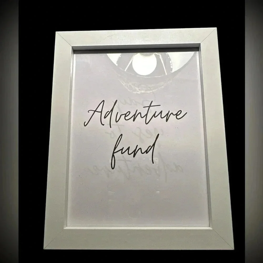 Picture frame with adventure fund slot NWOT
